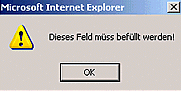 wd feld muss bef&uuml;llt